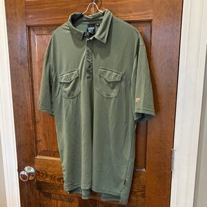 Kuhl Men's Olive Green Short Sleeve Polo with Chest Pockets